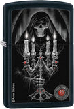 Zippo Anne Stokes Hooded Skull Black Matte 28857