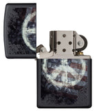 Zippo Peace Sign and Flag Black Matte 28864