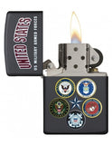 Zippo U.S. Military Armed Forces Black Matte 28898
