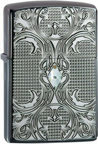 Zippo Crystal Lattice Black Ice Armor 28956