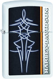 Zippo Harley Davidson Pocket Lighter w/ Tribal Design, White Matte 28978