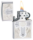 Zippo Harley-Davidson Lasered Cross High Polish Pocket Lighter, 28982