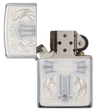 Zippo Harley-Davidson Lasered Cross High Polish Pocket Lighter, 28982