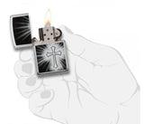 Zippo Reflective Cross High Polish Chrome 29074
