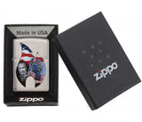 Zippo Flame Collage Brushed Chrome 29075