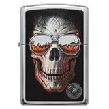 Zippo Anne Stokes Carved Skull with Sunglasses 29108