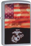 Zippo U.S. Marine Corps. Street Chrome 29123