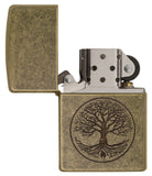 Zippo Tree of Life Pocket Lighter, Antique Brass 29149