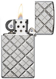 Zippo Slim Argyle Deep Carve 29186