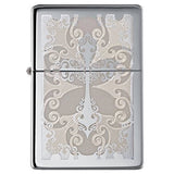 Zippo Cross Vintage High Polish Chrome Pocket Lighter 29231