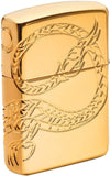 Zippo Armor Chinese Dragon High Polish Gold Plate - Zippo 29265
