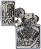 Zippo Harley-Davidson Motor Flag Emblem Street Chrome 29266