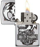 Zippo Harley Davidson Skull High Polish Chrome 29281