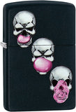Zippo Skull Bubble Gum Black Matte 29398