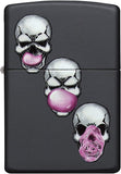 Zippo Skull Bubble Gum Black Matte 29398