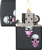 Zippo Skull Bubble Gum Black Matte 29398