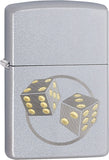Zippo Dice Satin Chrome 29412