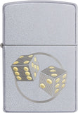 Zippo Dice Satin Chrome 29412