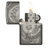 Zippo Asian Floral Black Ice 29421