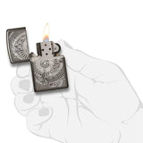 Zippo Asian Floral Black Ice 29421