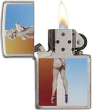 Zippo Olivia De Berardinis Brushed Chrome Pocket Lighter 29475
