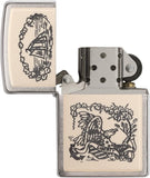 Zippo Scrimshaw Liberty Eagle Emblem Brushed Chrome 29517