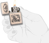 Zippo Scrimshaw Liberty Eagle Emblem Brushed Chrome 29517