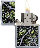 Zippo Moon Shine green Camo Pocket Lighter 29593