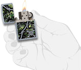 Zippo Moon Shine green Camo Pocket Lighter 29593