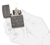 Zippo black Ice Leaf Pocket Lighter 29612