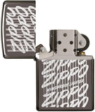 Zippo Script black Ice Pocket Lighter 29631