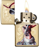 Zippo Mazzi Dragon Girl Brass 29668