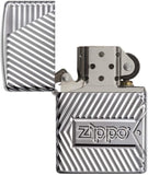 Zippo Armor High Polish Chrome Bolts Design Deep Carved 29672