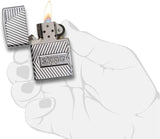 Zippo Armor High Polish Chrome Bolts Design Deep Carved 29672