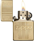 Zippo and Pattern Design High Polish Brass 29677