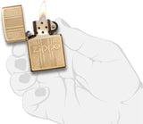 Zippo and Pattern Design High Polish Brass 29677