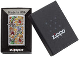 Zippo Slim Fusion Floral High Polish Chrome 29702