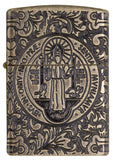 Zippo Armor Antique Brass St. Benedict Design 29719