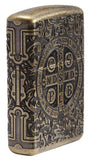 Zippo Armor Antique Brass St. Benedict Design 29719