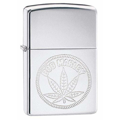 Zippo Bob Marley Leaf High Polish Chrome 29769