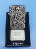 Zippo Unisex Leaves Black Ice 29834
