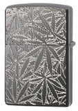 Zippo Unisex Leaves Black Ice 29834