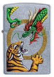 Zippo Chinese Dragon Street Chrome Design 29837