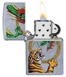 Zippo Chinese Dragon Street Chrome Design 29837