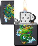 Zippo Black Matte Green Dragon 29839