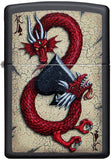 Zippo Dragon Ace Design Black Matte 29840