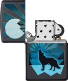 Zippo Wolf and Moon Design Black Matte 29864