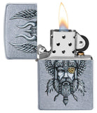 Zippo Viking Warrior Design Street Chrome 29871