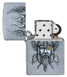 Zippo Viking Warrior Design Street Chrome 29871