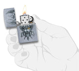 Zippo Viking Warrior Design Street Chrome 29871